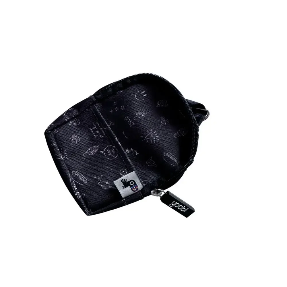 Yoobi Mini Coin Purse Black & White Doodle